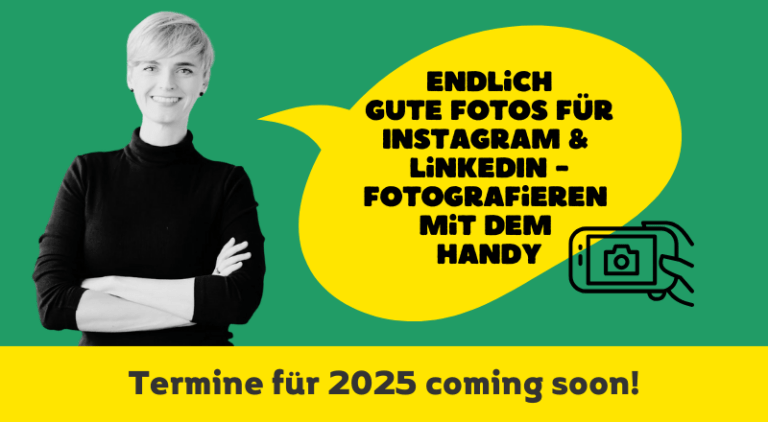 Smartlearning Webinar: Endlich gute Fotos für Instagram & LinkedIn – Fotografieren mit dem Handy