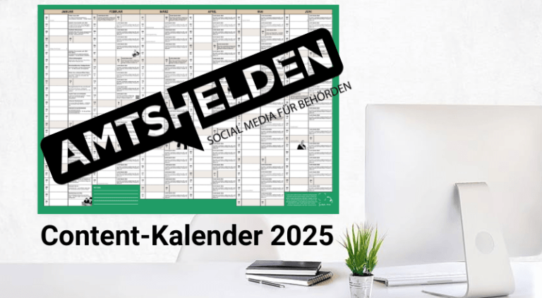 Vorbestellen: Amtshelden Social Media Content-Kalender 2025